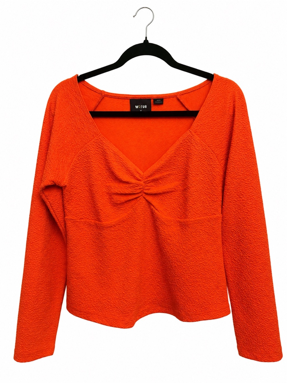 Anthropologie Maeve Sweetheart Textured Top NWT Medium Orange - Picture 1 of 4